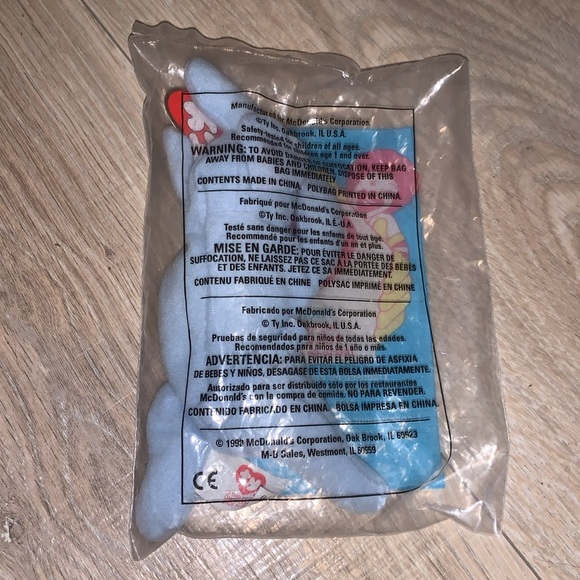 In package TY Beanie McDonalds 1998 Peanut the Elephant Teenie Plush - Picture 2 of 3